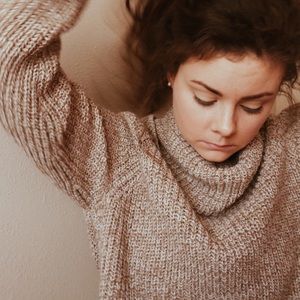 super soft oversized turtle / cowl neck sweater